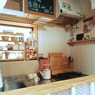 キッチン/DIY/築30年の戸建て/ベニヤ板/板壁...などのインテリア実例 - 2017-02-08 12:43:33