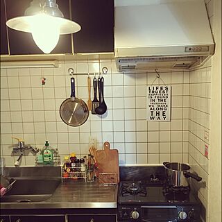キッチン/マスキングテープリメイク/DIY/IKEA/セリア...などのインテリア実例 - 2016-02-02 23:40:10