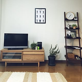 部屋全体/シンプルが好き/モモナチュラルのテレビボード/観葉植物/ナチュラル...などのインテリア実例 - 2016-04-17 13:37:56