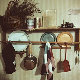 キッチン/手作り/DIY棚/wall cabinet/old farmhouse...などのインテリア実例 - 2017-02-06 11:00:59