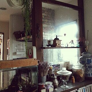 キッチン/壁紙DIY/DIY窓/雑貨のインテリア実例 - 2015-06-09 23:35:54
