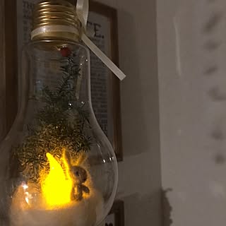 部屋全体/羊毛フェルト/ハンドメイド/100均LEDキャンドル/セリア電球ボトルのインテリア実例 - 2016-10-27 20:37:00