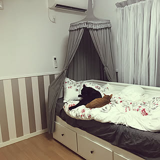 ベッド周り/一人暮らし/IKEA/DIY/マステ壁...などのインテリア実例 - 2018-07-26 09:11:06