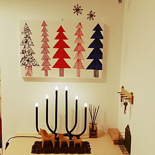 玄関/入り口/北欧雑貨/クリスマス/ダーラナホース/IKEA...などのインテリア実例 - 2016-12-09 20:20:32