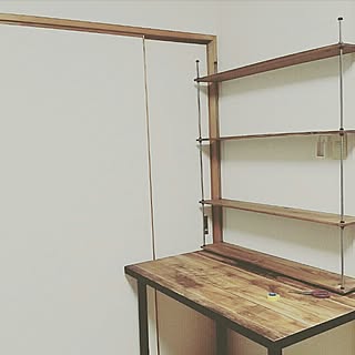 机/イケア/収納棚/壁紙屋本舗/賃貸DIY...などのインテリア実例 - 2017-04-28 01:00:54