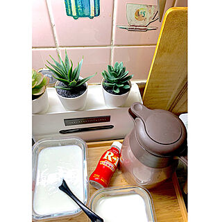 キッチン/ヨーグルト作ってみました。/まさに魔法瓶/麦茶ポットとして/保温保冷ポット...などのインテリア実例 - 2023-08-19 00:57:03