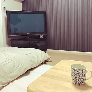 部屋全体/入居後/一人暮らし/アクセントクロス/ニトリのインテリア実例 - 2017-04-02 20:46:39