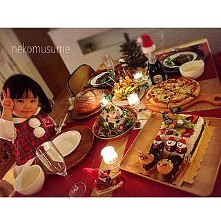 机/クリスマスパーティー/クリスマスディナー/こどもと暮らす。/赤ちゃんのいる暮らし...などのインテリア実例 - 2016-12-25 16:18:23