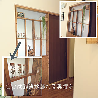 棚/和室の引き戸/間仕切りDIY/養生プラベニヤのインテリア実例 - 2020-04-19 23:17:40