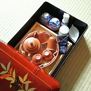 古いお茶箱 木箱 収納箱 ブリキ張り ウッドボックス 古道具