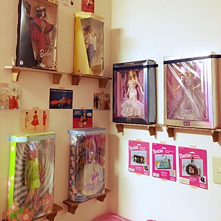 壁/天井/フィギュア収納/マスキングテープ/セリア/barbie...などのインテリア実例 - 2015-09-19 01:01:07