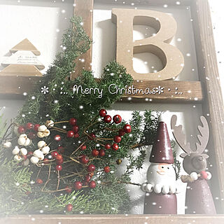 BIGBANGの"B"♡/今日は唐揚げ買ってこよー♡/2019.12.25/ノイバラの実/moccaさんのクリスマスツリー...などのインテリア実例 - 2019-12-25 06:44:07