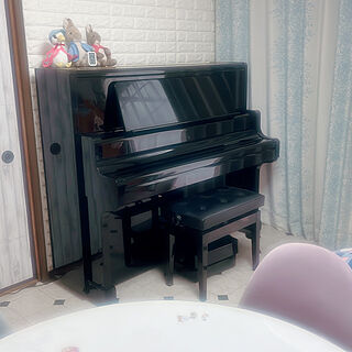 アップライトピアノ/ピアノがある部屋/クッションフロアDIY/心地よく暮らす工夫/好きなものに囲まれて暮らす...などのインテリア実例 - 2023-06-15 08:04:39