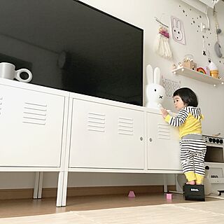 棚/怪獣/1歳4ヶ月/ホワイトインテリア/IKEA...などのインテリア実例 - 2017-02-03 13:49:06