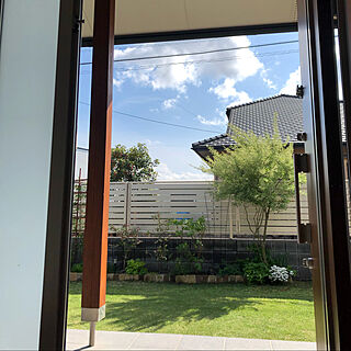 玄関からの眺め/庭の花/花が好き/グリーンのある暮らし/こどもと暮らす...などのインテリア実例 - 2021-04-20 14:13:41