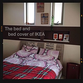 ベッド周り/IKEA/しゃれとんしゃあ会/関西好きやねん会/自作ポスター...などのインテリア実例 - 2014-10-07 18:49:06