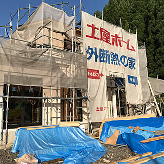 外断熱の家/外観/建築記録/新築/マイホーム建築中...などのインテリア実例 - 2017-08-27 19:53:05