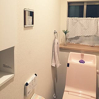 バス/トイレ/キッチンキッチン/セリアのレーステープ/セリア/トイレの壁...などのインテリア実例 - 2017-01-29 19:38:50