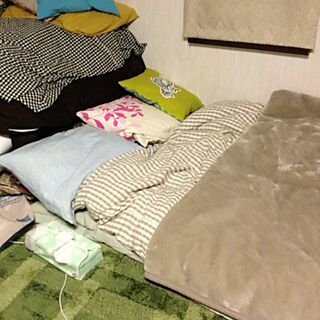 ベッド周り/無印良品 シーツのインテリア実例 - 2013-08-12 23:42:26