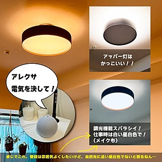 スマートホーム対応の調光調色シーリングライト