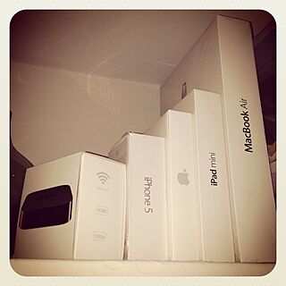 棚/MacBook Air/iPhone 5/iPad mini/Apple TVのインテリア実例 - 2013-05-16 23:56:36