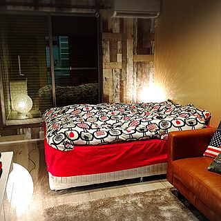ベッド周り/IKEAベッドカバー/フランフラン照明/ソファーのインテリア実例 - 2016-08-09 09:28:42