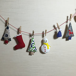 楽しい/生地屋さんの端切れ大好き/ハンドメイド/クリスマスオーナメント/クリスマス...などのインテリア実例 - 2019-11-06 06:07:59