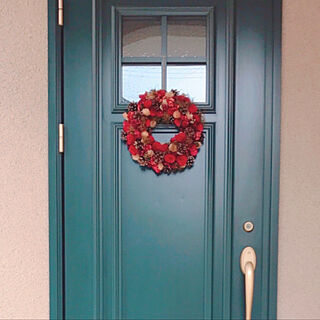 玄関ドア/クリスマスリース/クリスマス/玄関/入り口/リース...などのインテリア実例 - 2021-11-11 17:00:49