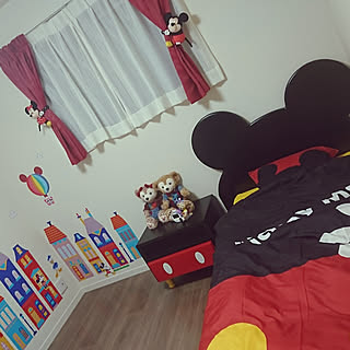 ベッド周り/disney/ディズニールーム/夢の国/ディズニー好きのお部屋...などのインテリア実例 - 2018-07-22 22:00:45