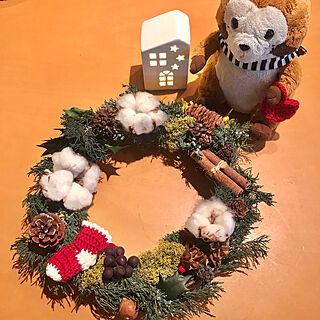 カメラマーク消し/編み編み♡/ハンドメイド/ラスカルは可愛い/ダイソークリスマス雑貨...などのインテリア実例 - 2021-11-30 16:36:04