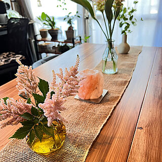 テーブルdiy/カフェ板/DIY/フラワーベース/観葉植物...などのインテリア実例 - 2023-06-10 09:19:11