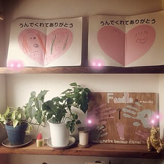 棚/いつもたくさんのコメ＆いいねありがとう/優しさに感謝♡/早起き頑張ろ！/お誕生日会のサプライズプレゼント...などのインテリア実例 - 2014-10-18 05:06:06