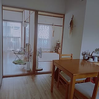 部屋全体/六畳/団地/観葉植物のある暮らし/ドライフラワーのある暮らし...などのインテリア実例 - 2023-09-07 07:48:05