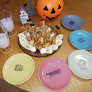 机/ハロウィン/たこ焼きプレートでホットケーキ＊/リサラーソン/リサラーソンのお皿のインテリア実例 - 2019-11-01 00:04:11