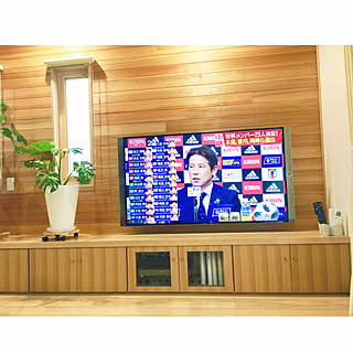 机/造り付けテレビ台/造り付け棚/サッカー日本代表/サッカー好き...などのインテリア実例 - 2018-05-31 19:02:06