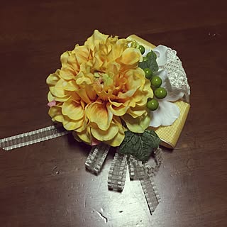 グルーガン 危うく火傷(°_°)/お花大好き♡/黄色大好き☆/講習会に行ってきた/コサージュ★...などのインテリア実例 - 2016-12-04 10:50:25