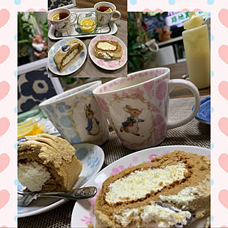 まったりの時間/癒し/今日のデザート/紅茶のある暮らし/ピーターラビットのお皿...などのインテリア実例 - 2022-01-22 21:42:33