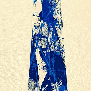 キャンバス布/black+blue/自作アクションペインティング/壁/天井/Art with us のインテリア実例 - 2015-07-17 15:43:45