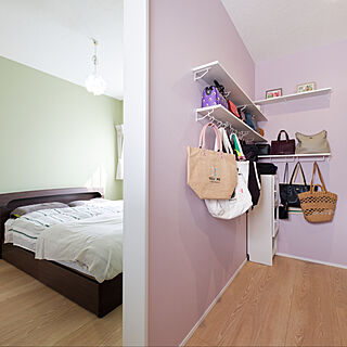 ベッド周り/色のある壁/壁紙/北欧のインテリア実例 - 2023-11-22 14:01:56