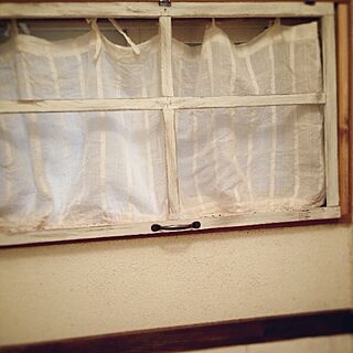 バス/トイレ/手作り窓枠/カフェカーテンのインテリア実例 - 2013-10-27 16:58:08