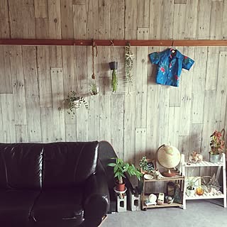 部屋全体/観葉植物/セリア/自作棚、100円ショップでDIY！/アンティークのインテリア実例 - 2016-07-25 10:04:16