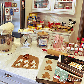 ジンジャーブレッドマン/gingerbread man/クリスマスクッキー☆/クッキー/kitchenaid...などのインテリア実例 - 2019-12-23 08:21:11