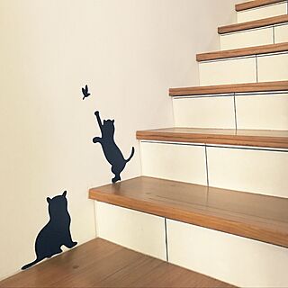 壁/天井/猫/Wallpaper/WALPA壁紙/階段の壁...などのインテリア実例 - 2017-04-12 20:22:29