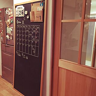 キッチン/カレンダー/黒板/平屋/我が家...などのインテリア実例 - 2015-09-27 00:05:16