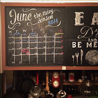 キッチン/黒板塗料/黒板カレンダーのインテリア実例 - 2014-06-05 23:42:52