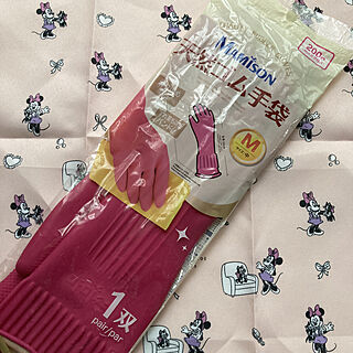ハングル/韓国でよく使われているピンクのゴム手袋/ダイソー/ランチクロス/セリアのインテリア実例 - 2022-11-01 15:09:19