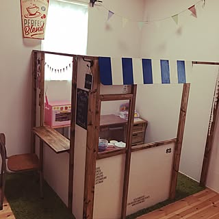 部屋全体/秘密基地/DIY/漆喰壁/ままごとカフェ...などのインテリア実例 - 2017-05-21 17:04:45