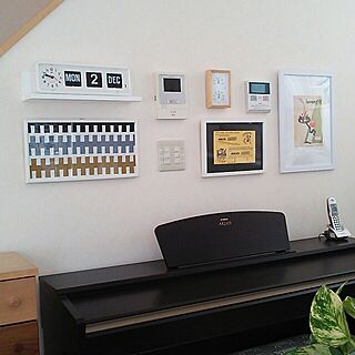 机/電子ピアノの上/フレーム/ポスターのある部屋のインテリア実例 - 2013-12-02 09:48:29