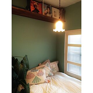 ベッド周り/照明/植物/カラフルな壁/塗り壁...などのインテリア実例 - 2014-06-01 22:56:53