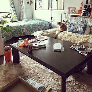 部屋全体/コメントスルーで大丈夫です♡/猫被り物見つけた(o^^o)/棚DIY/かたずけ途中...などのインテリア実例 - 2018-03-04 13:46:48